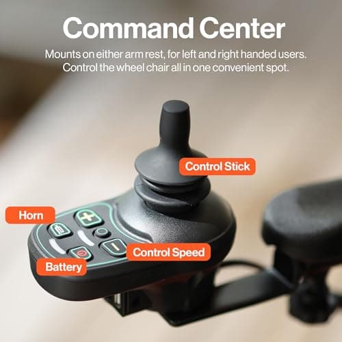 SuperHandy GoRide Series Electric Wheelchairs – Lightweight, Foldable Power Chairs with Dual Brushless Motors, Zero-Turn Maneuverability & Electromagnetic Brake (GoRide - 220 lb Max) 7