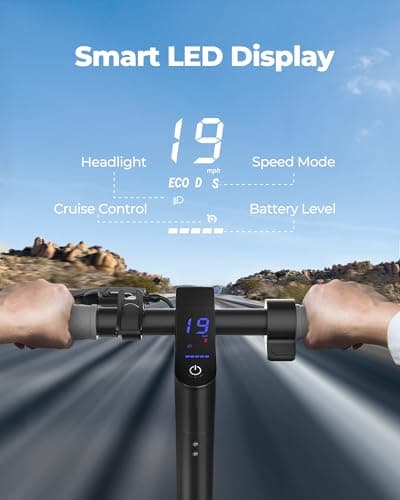 VOLPAM Electric Scooter, 350W/500W Powerful Motor, 8.5"/10" Solid Tires, 19/21Mph, 28/23/21/16 Miles Max Range, Dual Braking 7