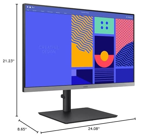 Samsung 27-Inch S43GC Series Business Essential Computer Monitor, IPS Panel, Height Adjustable Stand, Triple Input, New DisplayPort, 100Hz, AMD FreeSync, Advanced Eye Care LS27C432GANXZA, 2024 9