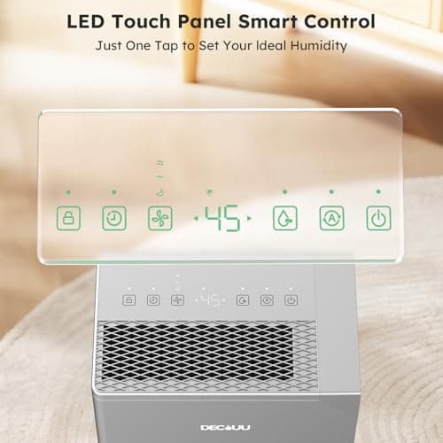 5000 Sq.Ft Energy Star Most Efficient 2024 Dehumidifier,DECIUU Max 100 Pint Dehumidifier for Basement with Drain Hose,Intelligent Humidity Control for Home Bathroom Garage Bedroom 5