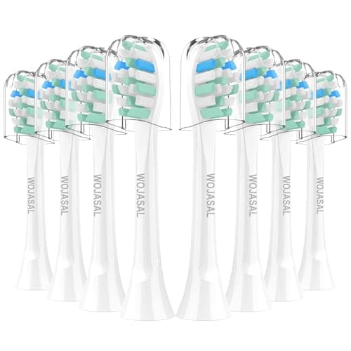 Replacement Brush Heads Compatible with Philips SoniCare Electric Toothbrushes, Dupont Bristles for Effective Cleaning, Snap-on System, 8 Pack, White