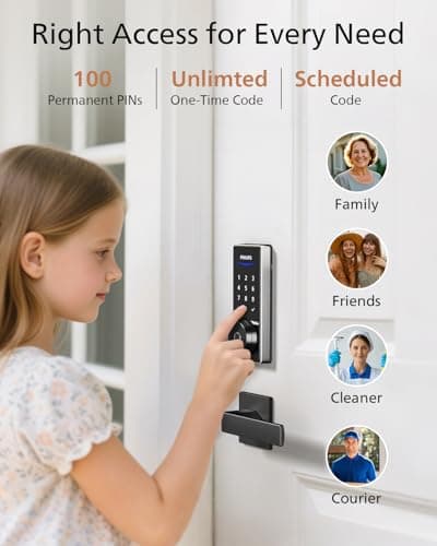 Philips Fingerprint Smart Lock, Keyless Entry Door Lock, Smart Door Locks for Front Door, Keypad Deadbolt, APP Control, 9-Month Long Battery 5