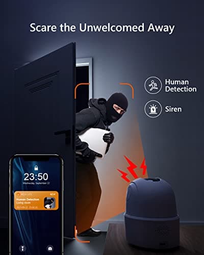 Imou 2K WiFi Security Camera Indoor Pet Dog Baby Camera with AI Human/Motion/Sound Detection, 360° Wireless IP Home Security Camera, Smart Tracking, Siren, Night Vision, 2-Way Audio, Works with Alexa 6