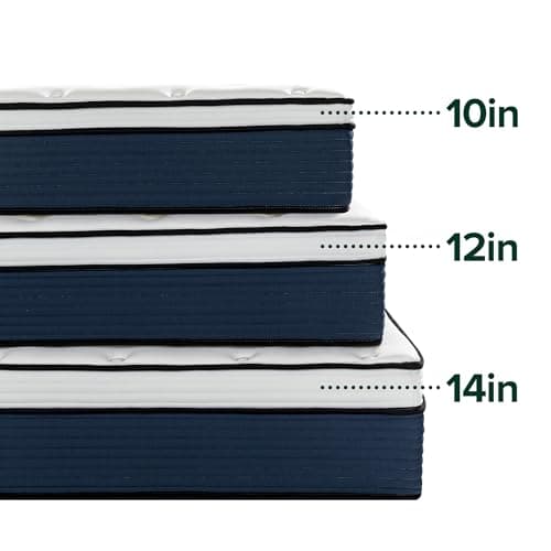 ZINUS 12 Inch Comfort Support Hybrid Mattress [New Version], Queen, Fiberglass Free, Medium Plush, Motion Isolation, Certified Safe Foams & Fabric, Mattress in A Box 8