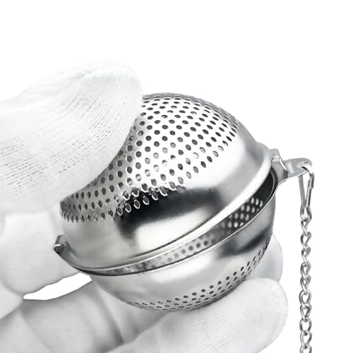 Lyxa SR 2 Pack Food Grade 304 Stainless Steel Mesh Tea Ball 2.1 Inch Tea Infuser Strainer Filter Diffuser for Loose Tea 7