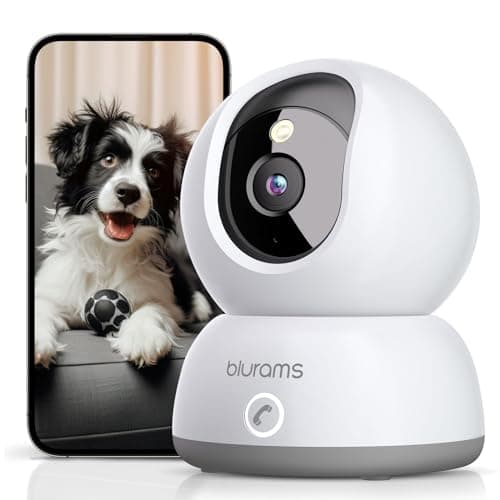 blurams Pet Camera 2K, Cameras for Home Security with One-Touch Call, Dog Camera w/Color Night Vision, Motion Tracking, Cloud & SD Card Storage (2.4GHz Wi-Fi)