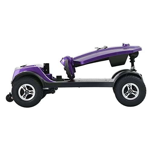 Metro Mobility - 2026 New 4 Wheel Outdoor Mobility Scooter - Adult Mobility Scooter 300 lbs Foldable - Battery - 12V20AH*2pcs, Max Range 16 Miles (Purple) 7