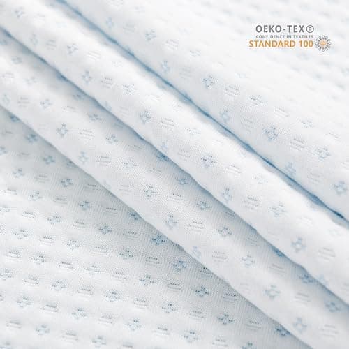 Subrtex 3 Inch Mattress Topper Cover (Only Cover) Mattress Topper Protector Bedding Rayon Made from Bamboo Removable Mattress Encasement with Zippers, Queen 7