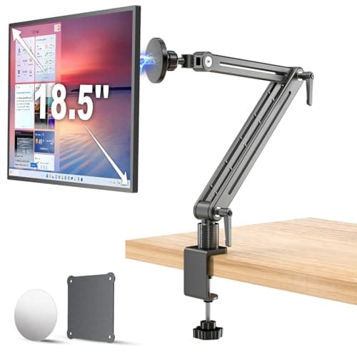 Jakeko Strong Magnetic Portable Monitor Desk Clamp - 75mm VESA Mount 4.7" 12.9" 15.6" 16" 17.3" 18.5 inch 360° Rotate Base Tablet Holder Arm JK07B1