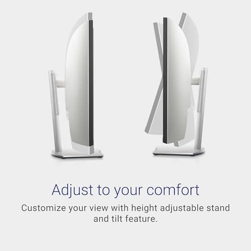 Dell S3221QS 32 Inch Curved 4K UHD (3840 x 2160), VA Ultra-Thin Bezel Monitor, 60Hz, 4MS Response Time, 90% DCI-P3, 99% sRGB, AMD FreeSync, HDMI, DisplayPort, Built in Speakers, VESA Certified, Silver 6