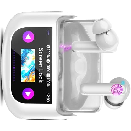 Thunelec Wireless Earbuds, Bluetooth 5.4 Earbuds with Multifunctional Touch Screen,