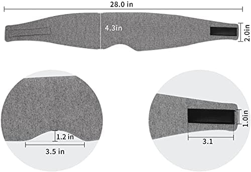 Sleep Mask for Men Women,100% Cotton Sleep Eye Mask with Fully Adjustable Strap, 100% Light Blocking Eye Mask for Sleeping, 0 Pressure Eye Covers for Travel Yoga Nap (Gray) 6