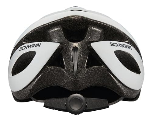 Schwinn Thrasher Helmet for Adults, White, Size 58-62 cm for Riders Ages 14+, Lightweight Microshell, Adjustable Dial and Straps, Interior Padding, 20 Air Vents, Removable Visor, Adult Bike Helmet 6