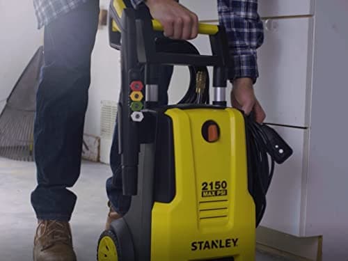 Stanley SHP2150 Portable Electric Pressure Washer, 2150 PSI, 1.4 GPM, 13 AMP, with Metal Lance, Foam Cannon, Quick Connect Gun, 25' Hose, 25lbs Yellow 2