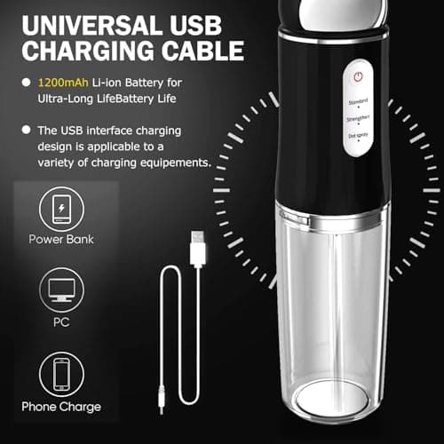 MAKJUNS Water Dental Flosser with 3 Modes 4 Jets Rechargeable(Premium Black) 6