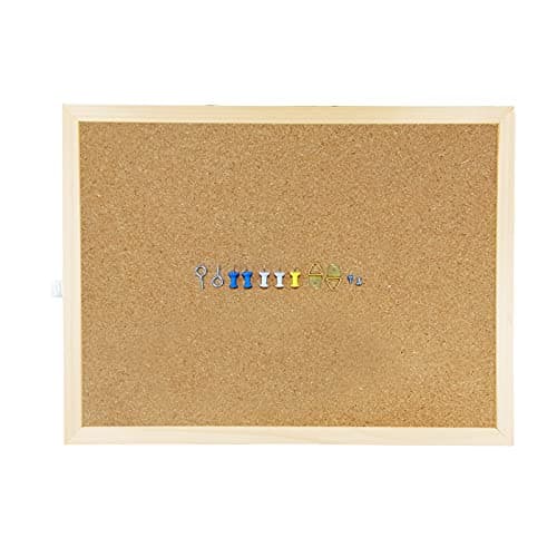 14.6 inches x 11 inches Frame Cork Board for Bulletin Board, Home Decor, Office, School, Message Board and Include Installation kit, Push pins. 6