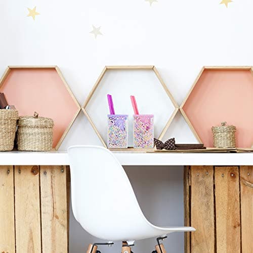 Zonon 2 Pieces Bubble Pen Holder for Desk Cute Makeup Brush Organizer & Pencil Holder with a Playful Sphere Design, Kawaii Desktop Accessories for Women, Office & School(Pink and Purple) 7