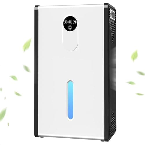 Dehumidifier for 1076 sq.ft,Quiet Portable Moisture Absorber with Auto Shut Off,Auto Defrost,72 OZ Water Tank,Drain Hose,7 Color LED Light,Sleep Mode for Basement Home Bedroom Bathroom RV