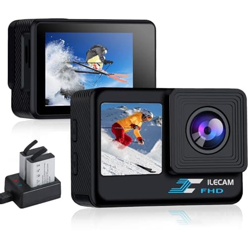 Xilecam L300S Action Camera 1080p WiFi Waterproof 4x Zoom 131FT (40m) Underwater with 2x 1050mAh Batteries and Accessories