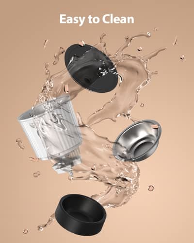 Petory Timed Automatic Cat Feeders - 4L Programable Dry Food Dispenser for Cats and Small Medium Dogs 6 Meals with Desiccant Bag Dual Power Supply 10S Voice Recorder 7