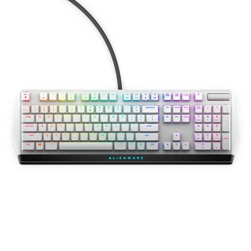 Alienware Tenkeyless Gaming Keyboard - AW420K - Lunar Light - Wired, Programmable, Cherry MX Red, USB, AlienFX RGB / 16.8 Million Colours