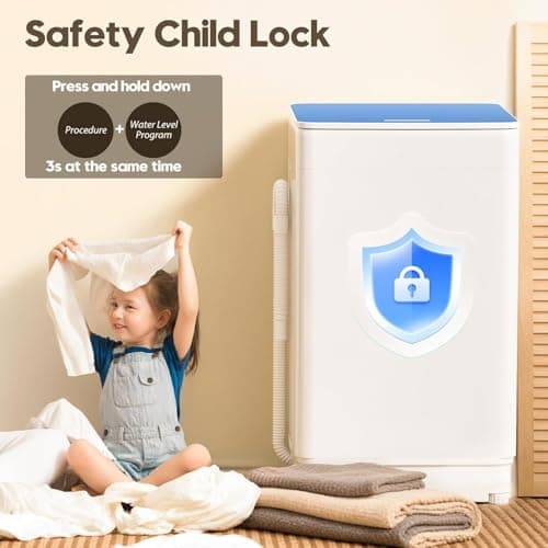 Auertech Portable Washer and Dryer Combo Set, 18 lbs Fully Automatic Washing Machine, 1.5CuFt Portable Dryers, Compact Washer and Dryer for Apartment, RV, Dorm 8