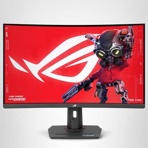 ASUS ROG Strix 32” 1440P USB-C Curved HDR Gaming Monitor (XG32WCS) - QHD, 180Hz, 1ms, Fast VA, Extreme Low Motion Blur Sync, FreeSync, DisplayWidget, Tripod Socket, AI Technology, 3 yr Warranty 15
