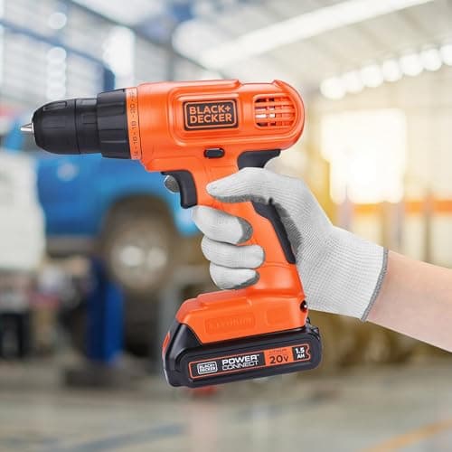 BLACK+DECKER 20V MAX Drill & Home Tool Kit, 34 Piece (BDCD120VA), Orange 6