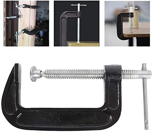 4 Inch C-Clamp Set, Heavy Duty Steel C Clamp Industrial Strength C Clamps for Woodworking, Welding, and Building(2PCs) 7