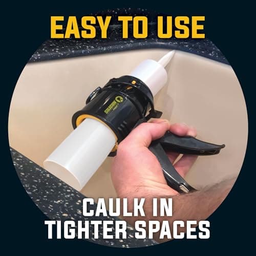 SILIGUN™ Gen-3 Compact Caulking Gun - No Drip Caulk Gun - Patented Design - Lightweight ABS Frame - Works with All 10 oz Tubes 5