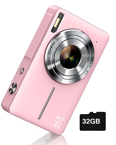 Digital Camera, FHD 1080P Digital Point and Shoot Camera with 16X Zoom Anti Shake, 32GB Card, Compact Small Camera for Boys Girls Kids