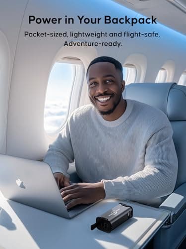 Portable Power Station 99.99Wh Camping Lithium Battery Solar Generator Fast Charging with AC Outlet 70W Power Bank for Home Backup Outdoor Emergency RV Van Hunting 6