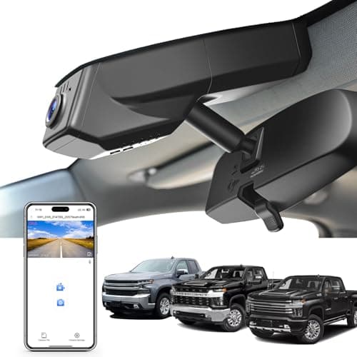 Mangoal 4K Dash Cam fit for Chevy Silverado 1500 2019-2021, 1500 Limited 2022 and HD 2020-2023 (Model B), Model B & Model A Have Same Models Years but Vehicle Sensor Cover are Different