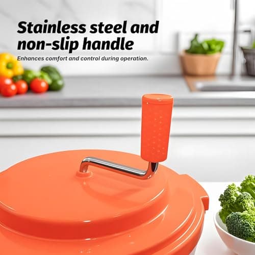 CLIVIA 5 Gal/20 Qt Large Commercial Salad Spinner Jumbo Manual Lettuce Dryer-Dries up to 7 Heads of Lettuces 7