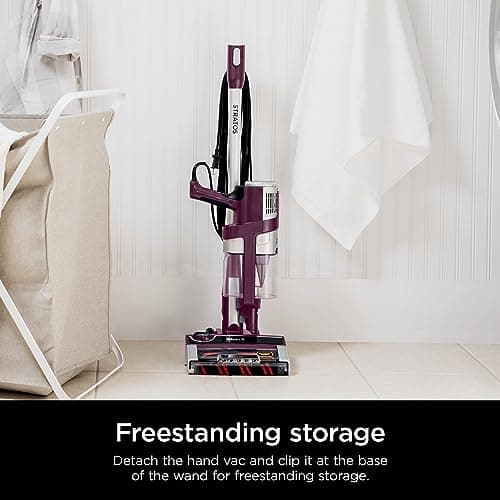 Shark HZ3000 Stratos Ultralight Corded Stick Vacuum with DuoClean PowerFins HairPro, Self-Cleaning Brushroll, & Odor Neutralizer Technology, Red Plum 6