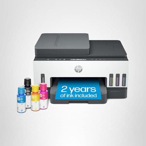 HP Smart Tank 7301 Wireless All-in-One Ink Tank Printer, Scanner, Copier with 2 Years of Ink Included, Best-for-Home Office, Cartridge-Free Refillable, AI-Enabled (28B70A) 22