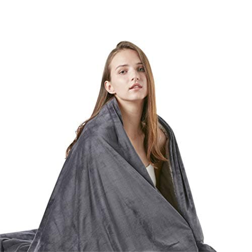 10lb Reversible Sherpa Weighted Throw Blanket – Soft Fuzzy Fleece & Warm Berber, 50x60 Blanket for Teens & Adults, Cozy Dual-Sided Design for Bed, Couch, or Travel Use, Charcoal Gray 5