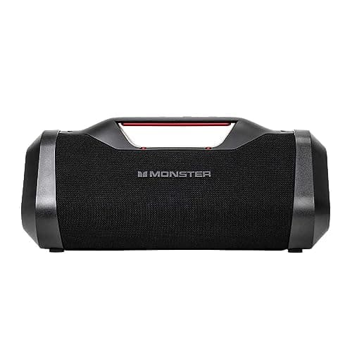 Monster Bluetooth Boombox: IPX5 Rechargeable Waterproof Bluetooth Speaker with USB Charge Out & Aux Input, 120W Portable Wireless Speaker