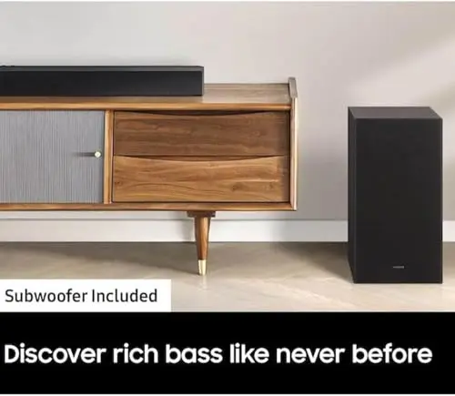 Samsung HW-B650F/ZA B-Series 3.1 Ch DTS Virtual:X Soundbar - Black, Q-Symphony, Voice Enhance Mode, Wireless Surround Sound Compatible 7