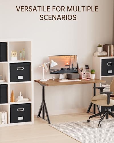 Oterri File Organizer, File Box, File Cabinet for Letter File Folder Storage, Hanging File Organizer for Office/Decor/Home,Document Organizer, 1 Pack,Black-Box Only 6