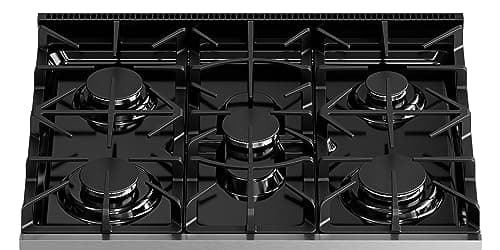 Kenmore Front Control Gas Range Oven with 5 Cooktop Burners, True Convection, Steam and Self Clean, Freestanding Stainless Steel Stove and Oven, 4.8 cu. ft. Capacity 14