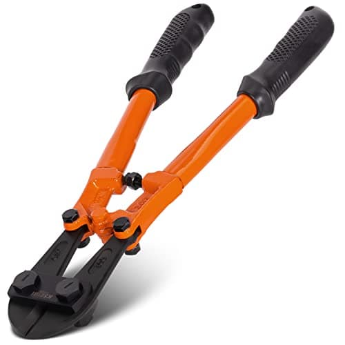 KSEIBI 141570 Heavy-Duty Mini Bolt Cutter 12" for Cutting Fence, Steel Wire, Small Chain, Screws, and Rivet, with Soft Grip Rubber Ergonomic Handle Cutters