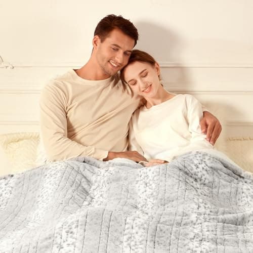 Bearhug Electric Blanket Heated Blanket Full Size 77"x 84" Warm Heating Blanket Gift Reversible Faux Fur & Sherpa 10 Heating Levels & 1-12H Auto Off, Machine Washable, Over-Heat Protect, ETL Certified