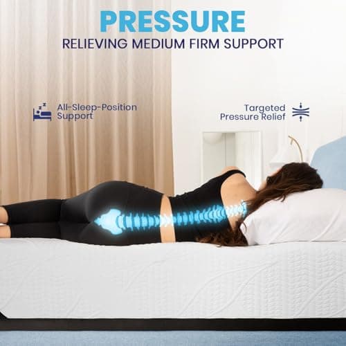 Classic Brands Cool Gel Chill Memory Foam 14-Inch Mattress with 2 BONUS Pillows |CertiPUR-US Certified |Bed-in-a-Box, Queen 5