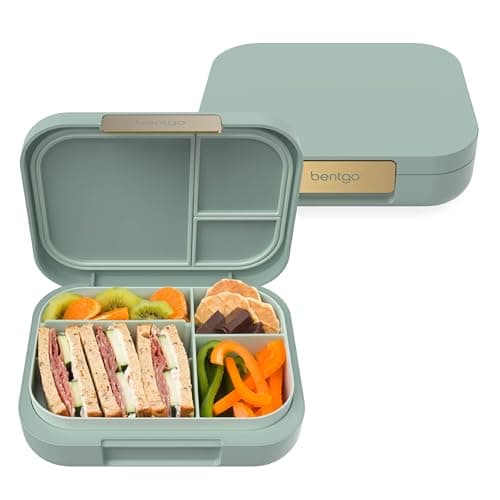 Bentgo Modern - Adult & Teen Bento Lunch Box; 3-4 Compartments, Leak-Resistant, 5.5 Cup Capacity/44 fl oz, Improved Locking Clips, Reusable, BPA-Free, Dishwasher/Microwave Safe Tray (Mint Green)