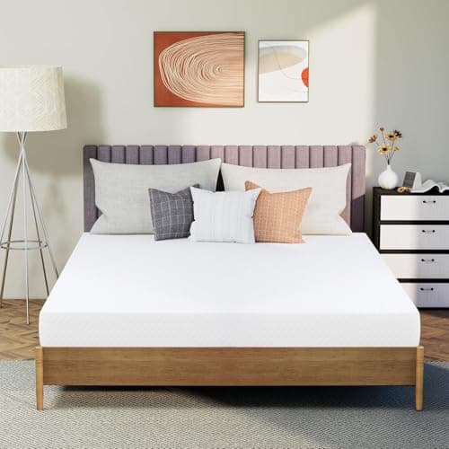 Neo Sleep 6 Inch Queen Cooling Gel Memory Foam Mattress Medium Firm CertiPUR-US Certified Foam, Mattress in a Box Enhanced Pressure Relief Removable Soft Cover No Fiberglass (Queen, 6 in)