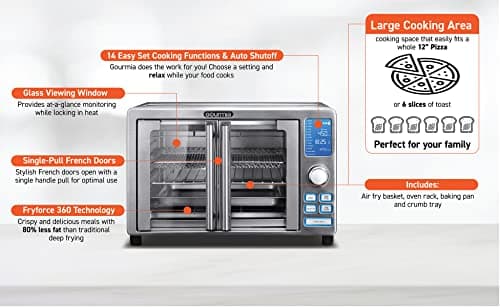 Gourmia GTF7520 Toast Oven Air Fryer 8