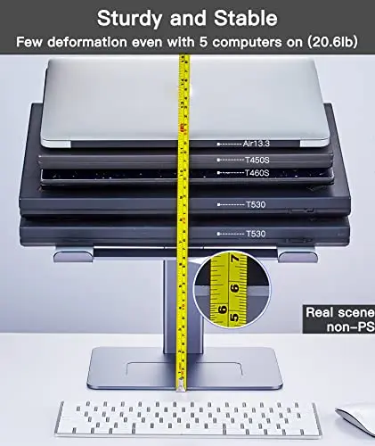 VECOFO Adjustable Laptop Stand, Tall, Strong, Airflow, Suitable for 13.3-17.3 Inch Laptops, Lift Screen to Eye Level for Video Conferences 9