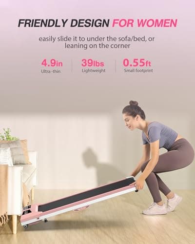 WELLFIT Walking Pad 330lb Capacity, 2.5HP Smart Under Desk Treadmill Work with KINOMAP Apple Health, 10% Incline Treadmill for Home Office Apartment, Lightweigh and Easy to Store 6