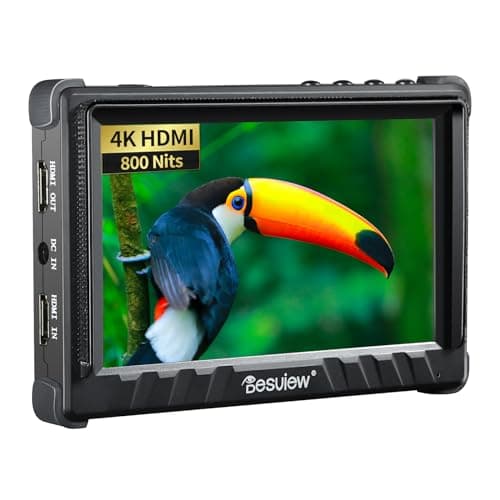 Desview P5II Camera Field Monitor, 5.5 inch 800nits High Brightness 4K HDMI 1920x1080 IPS Field Monitor with 3D LUT Waveform Vectorscope False Color for DSLR